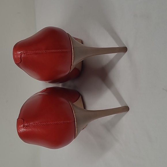Aldo Women's Red Peep Toe Heels - Picture 4 of 7